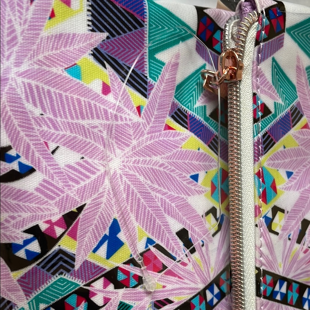 NWOT Mara Hoffman For Sephora Collection Zippered Multicolored Foldover Bag! - Picture 11 of 13